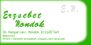 erzsebet mondok business card